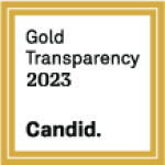 gold bordered square with the text Gold Transparency 2023 from Candid.